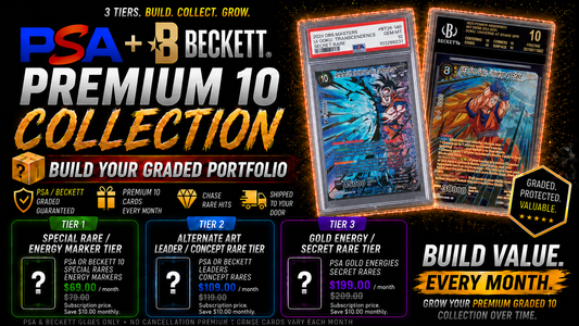 PSA & Beckett 10 Slab Club - Tier 3 (Dragon Ball Masters Monthly Subscription)