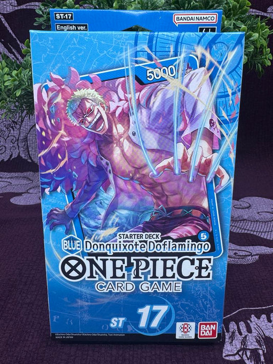 ONE PIECE TCG: BLUE DONQUIXOTE DOFLAMINGO STARTER DECK (ST-17)