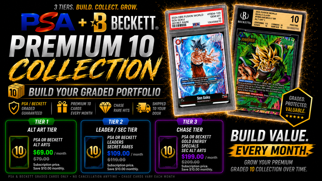 PSA & Beckett 10 Slab Club - Tier 2 (Dragon Ball Fusion World Monthly Subscription)