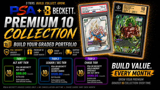 PSA & Beckett 10 Slab Club- Tier 3 (Dragon Ball Fusion World Monthly Subscription)