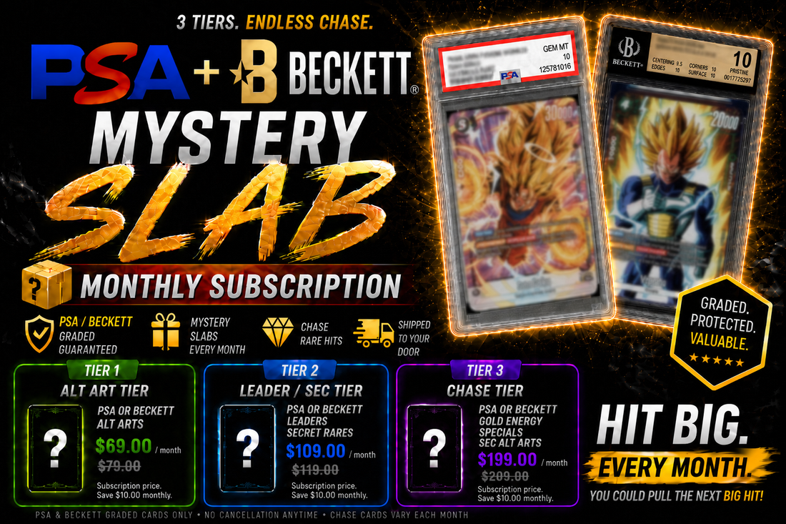 PSA & Beckett 10 Slab Club – Tier 1 (Dragon Ball Fusion World Monthly Subscription)