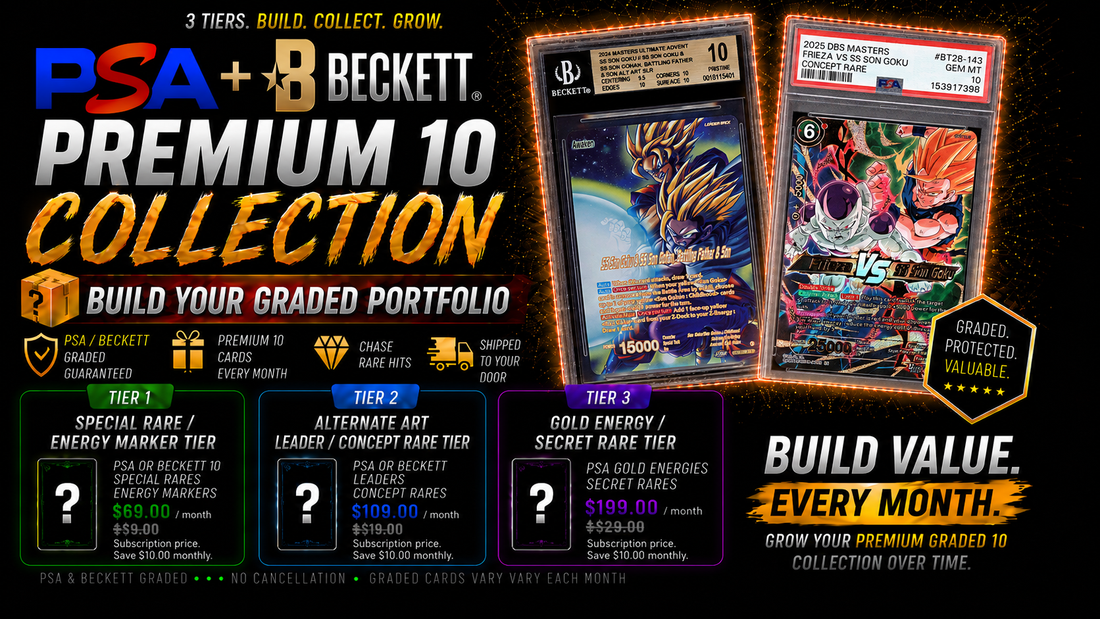 PSA & Beckett 10 Slab Club - Tier 2 (Dragon Ball Masters Monthly Subscription)