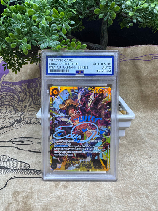 Monkey D. Luffy Exclusive PSA Blue Label Autograph Slab