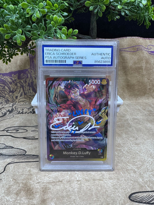 Monkey D. Luffy Exclusive PSA Blue Label Autograph Slab