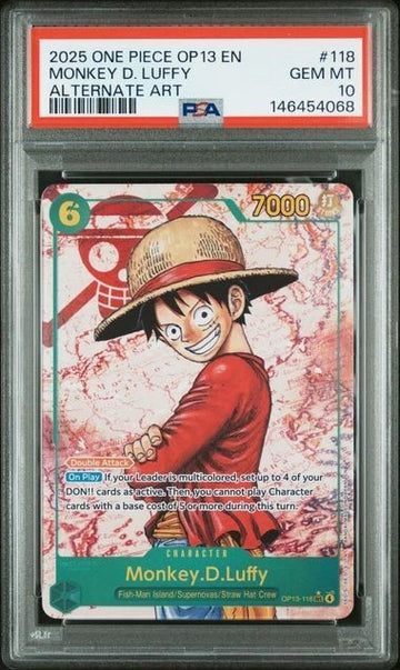 PSA & Beckett 10 Slab Club- Tier 3 (One Piece Monthly Subscription)