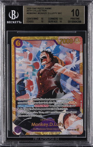 PSA & Beckett 10 Slab Club - Tier 2 (One Piece Monthly Subscription)